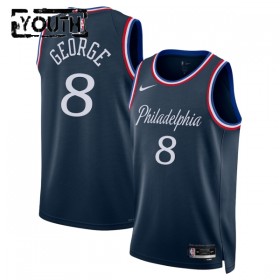 Dres Philadelphia 76ers Paul George Nike 2025-26 City Edition Navy Swingman - Dječji